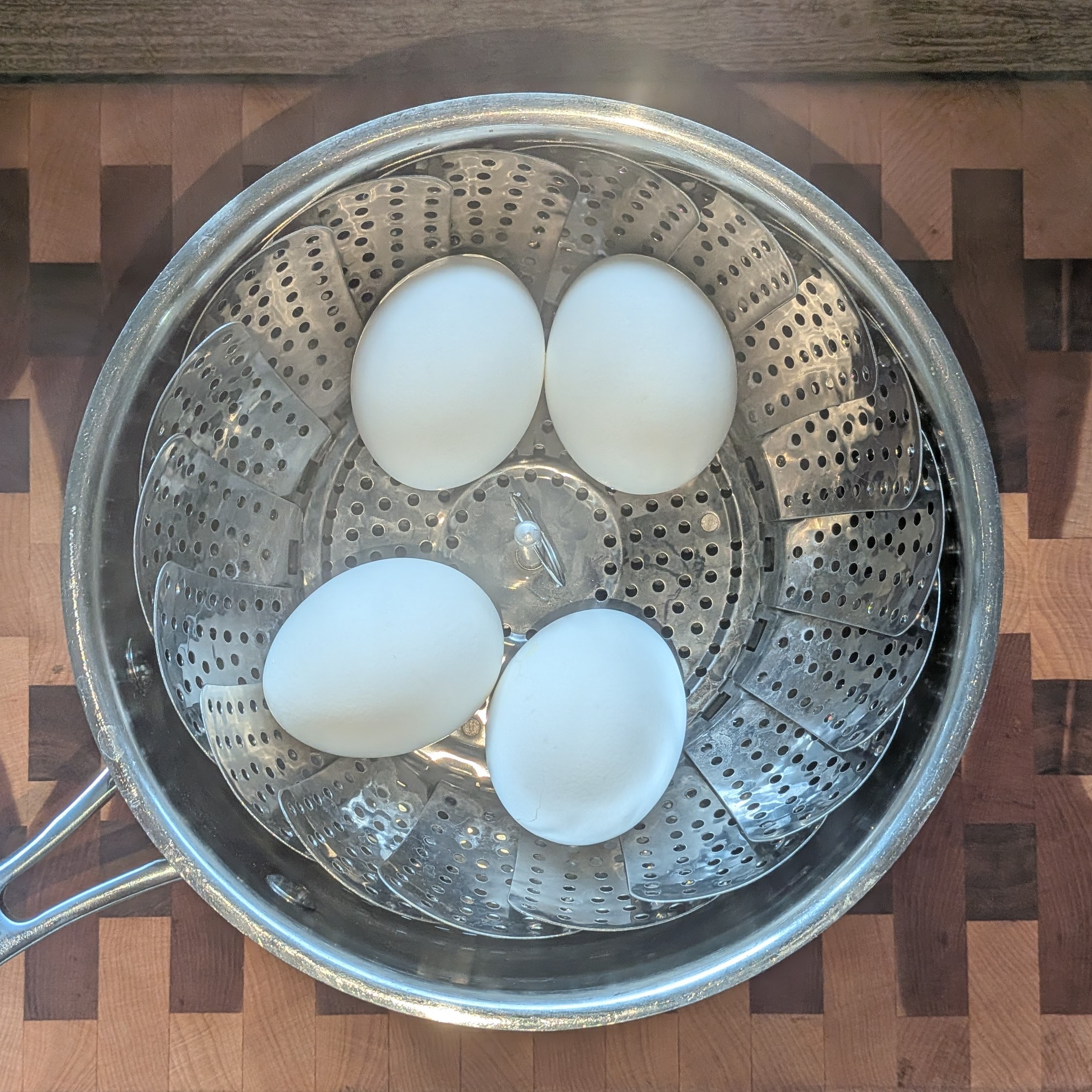 Eggs after steaming