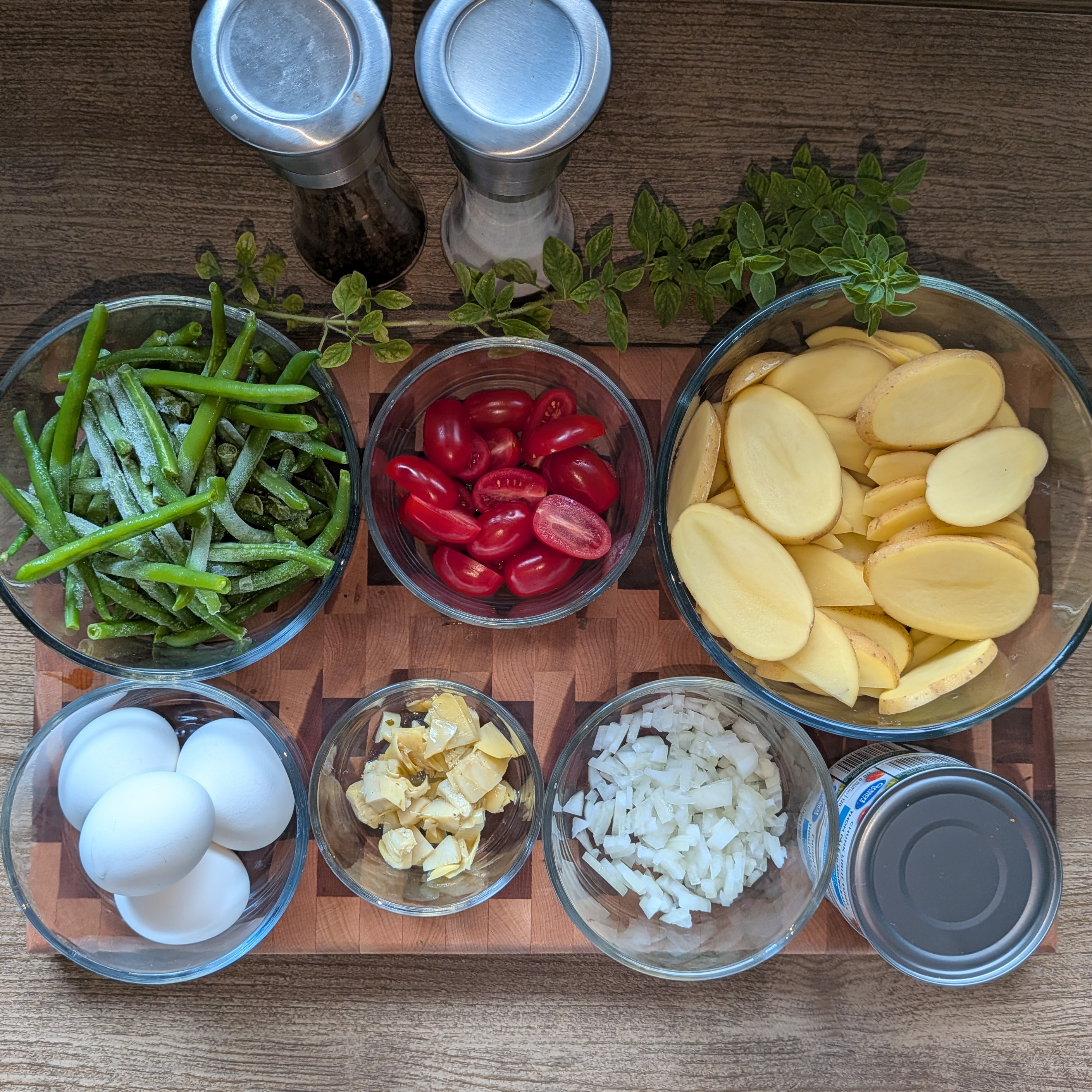 Ingredients laid out